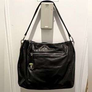 Prada black leather shoulder bag with dustbag